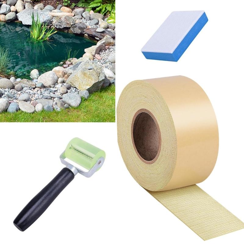 Pond Liner Seam Tape Adhesive Double Sided Butyl Pond Seam Tape for EPDM Pond Liners Waterproof Sealing Tape