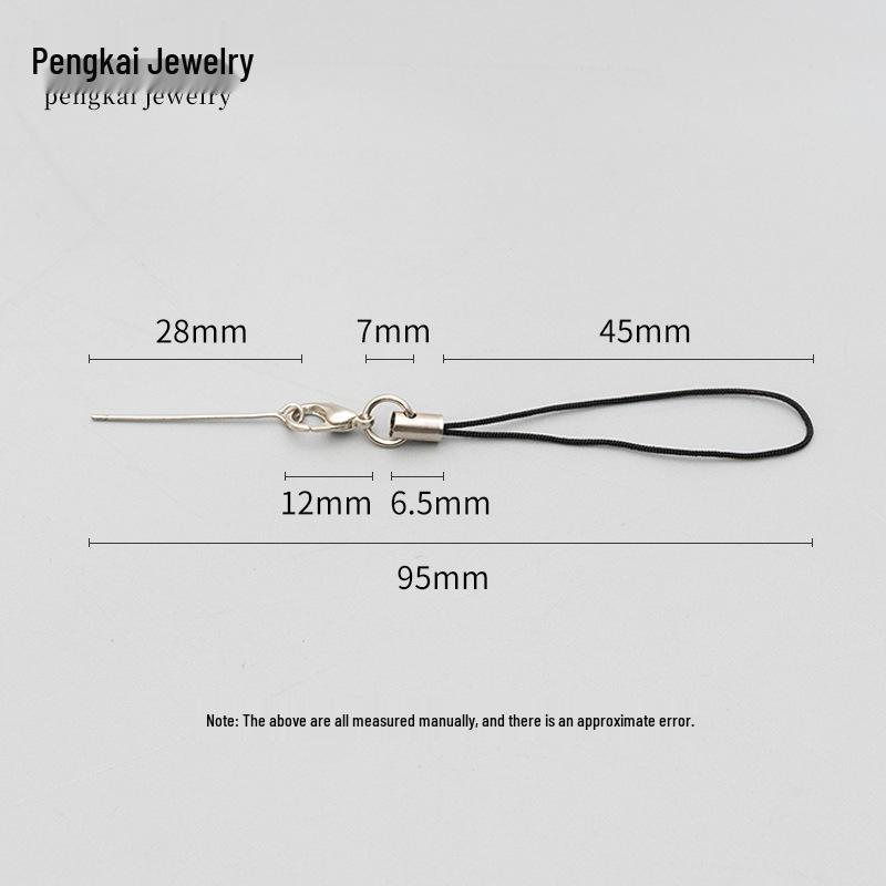 Г-образные булавки для изготовления украшений своими руками и застежка-лобстер, шнур для мобильного телефона с подвеской из полимерной глины и аксессуары для шнурка из шерстяного войлока