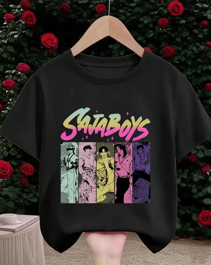 Summer Crew Neck T Shirt Kpop Demon Hunters Cartoon Street Fashion Casual Daily Wear Kids Boys Girls 3 14 Years
