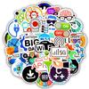 50 PCS Programming Language Stickers Internet Html Software Waterproof Sticker for Geek Hacker Developer To DIY Laptop Phone Car