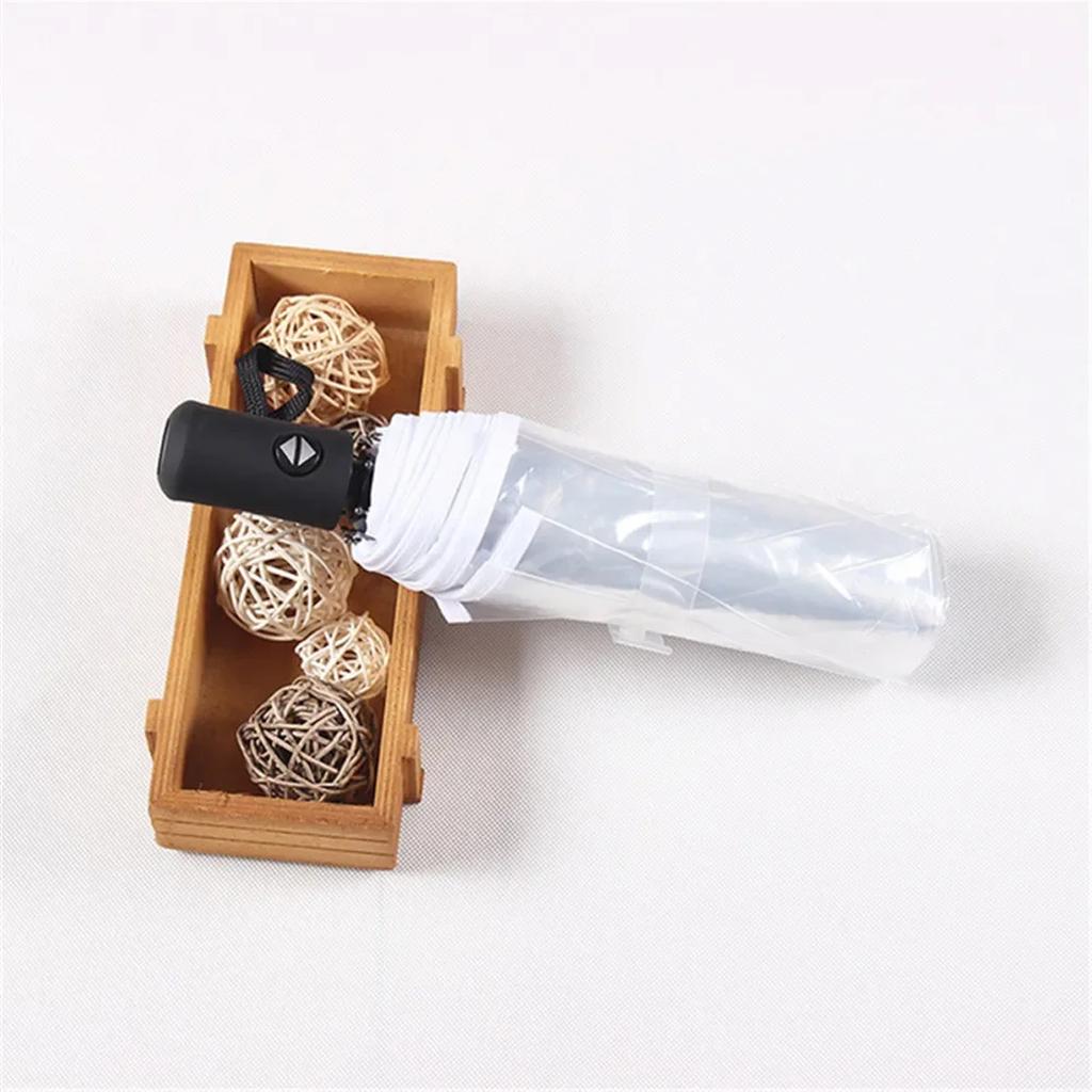 1pc Automatic Transparent Folding Umbrella, Waterproof, Durable and Portable Rain Gear, Is an Ideal Gift for Friends.