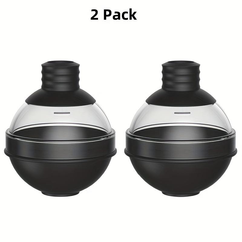 1/4Pack Silicone Ice Ball Maker 2.4Inch Whiskey Large Sphere Ice Mold with 2in1 Funnel Lid Cocktails Ice Cube Tool Kitchen Acces