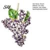 Green Leaf Pin Brooch Lilac Bouquet Design Enamel Purple Rhinestones Zinc Alloy Suit Coat Sweater Dress Accessory