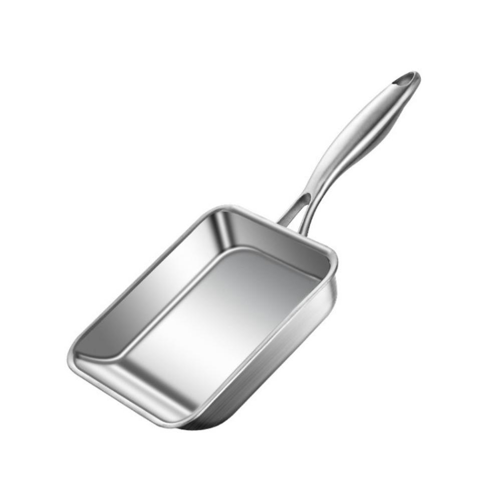 Stainless Steel Japanese Omelette Pan Rectangular Egg Frying Pan Tamagoyaki Pan Cooking