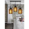 Glass Linear THAALI Linear Cluster Pendant Light/Cluster Hanging Light/Cluster Ceiling Light/Three Pendant Lamp To Décor