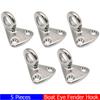 4/5/10PCS 316 Stainless Steel  Fending Hook Fender Boat Hardware Marine Hook Locked Fender Hooks Snap Attach Rope Boat Sail Tug
