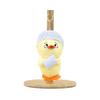 Fluffy Plush Annoying Duck Keyring Short Plush Animal 14cm Fun Desk Accessory