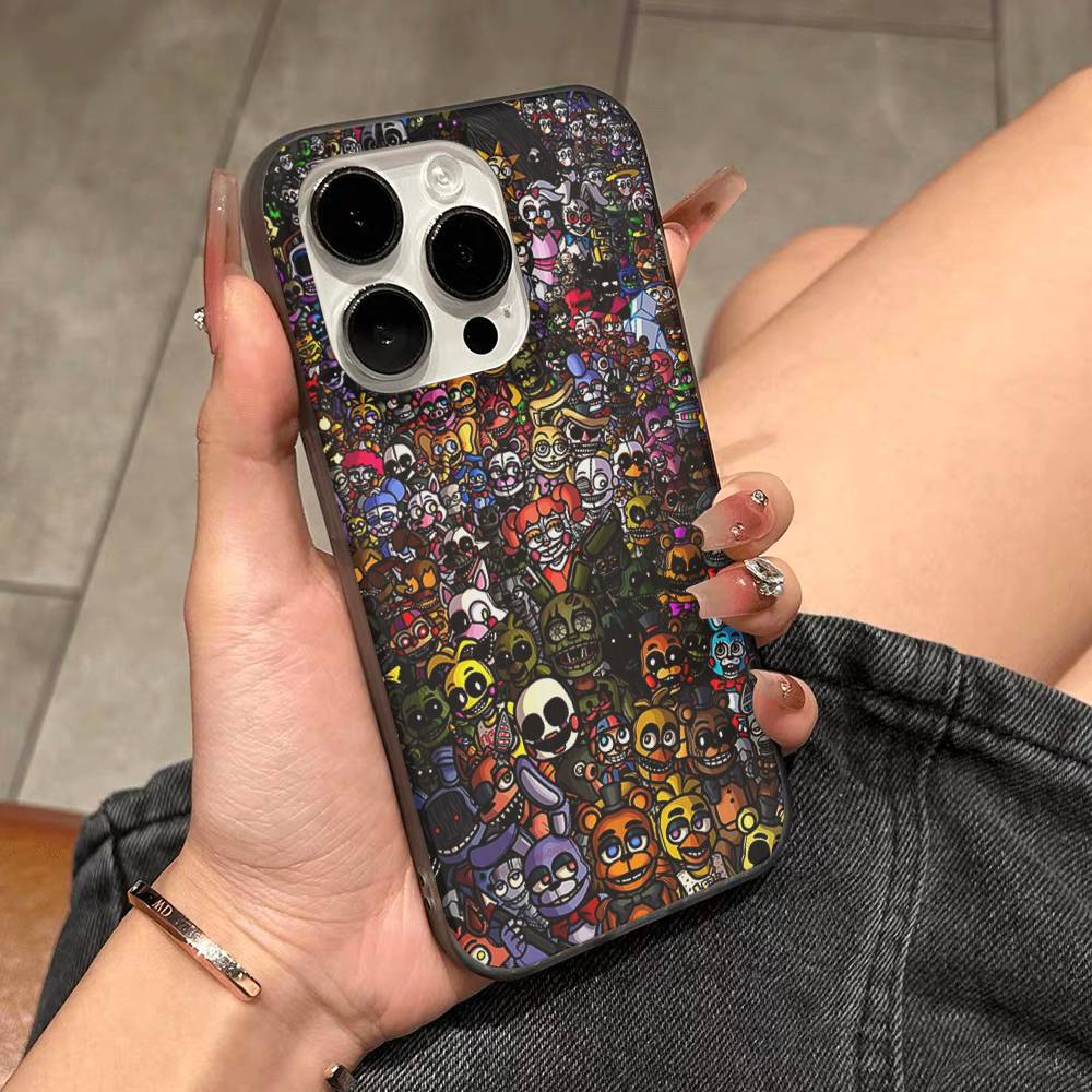 Five-Nights-At-Freddys Для IPhone 17 16 15 Plus Pro Max 12 14 Plus 11 13 Волна Гофрированная Полоса Чехол для Телефона