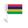 Drapeau Adhésif - Maurice - 14 X 21 Cm - 10 Pièces - Polyester - Multicolore - Léger
