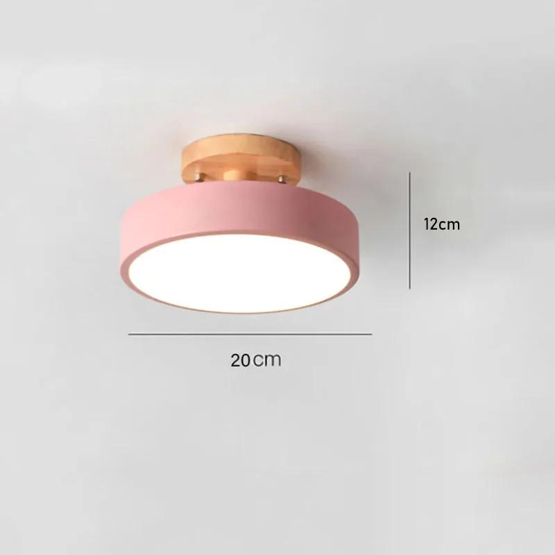Nordic Wood Round Ceiling Lamp Indoor Industrial Lighting Fixture Dining Table Torch Study Bedroom Decor Beside Wall Light
