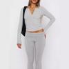 GMXIA Женская футболка-кардиган с длинным рукавом Pure Fashion Spice Girl Top Button Knit