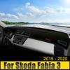 Чехол на приборную панель автомобиля, защитный чехол от солнца, защитный чехол от ультрафиолета, нескользящий коврик для Skoda Fabia 3 2015 2016 2017 2018 2019 2020