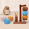 Wooden Yarn Holder Yarn Ball Holder with Phone Stand Yarn Spinner Rotatable Yarn Ball Storage Rack Crocheting Accessories