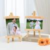 Wood Mini Picture Frame Display Creative Wedding Party Photo Stand Holder Children Painting Craft