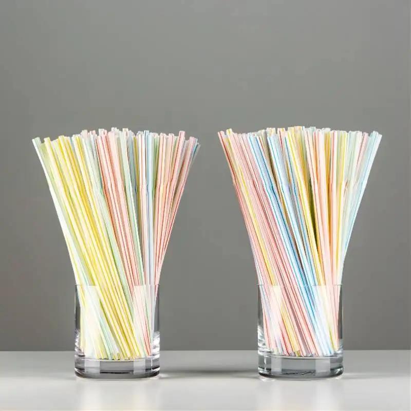 Multicolor Plastic Straws Kitchen Beverage Disposable Drinking Straw Cocktail Rietjes Wedding Birthday Party bar Accessories