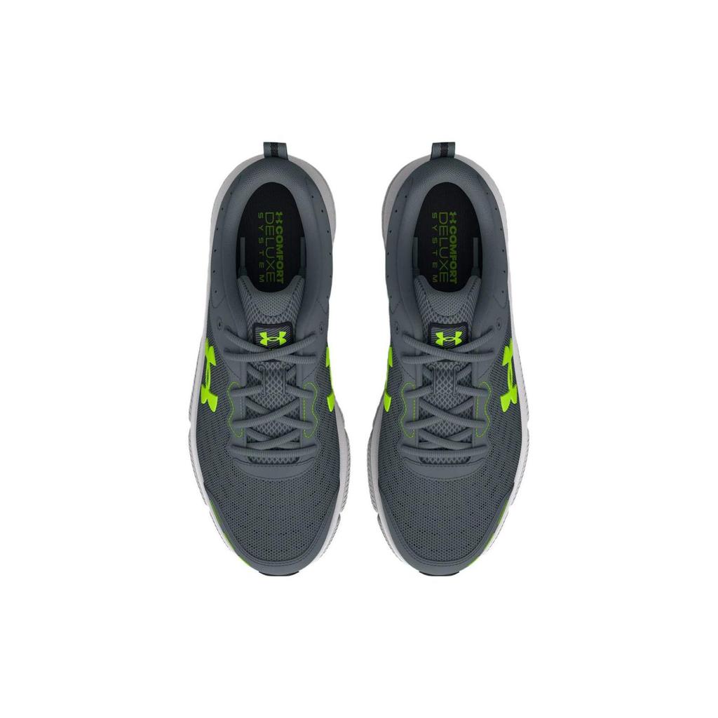 Under Armour Charged Assert 10 Gravel Lime Surge Men Sneakers Grey 3026175-100