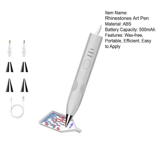 Электрическая ручка для алмазной мозаики Вакуумный инструмент для выкладки алмазов USB-перезаряжаемая Не требует воска Ручка для алмазной мозаики для начинающих взрослых