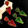 Серьги Draweye из смолы в виде клубники для женщин в стиле дворца, винтажная мода, гипербола, сладкие элегантные ювелирные изделия Pendientes Mujer