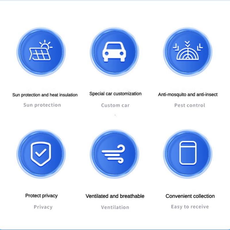 Car Sunshade Curtains Universal Side Window Shades SUV Curtains Protection Repellent Mosquito Mesh Net Sunshade Auto Accessories