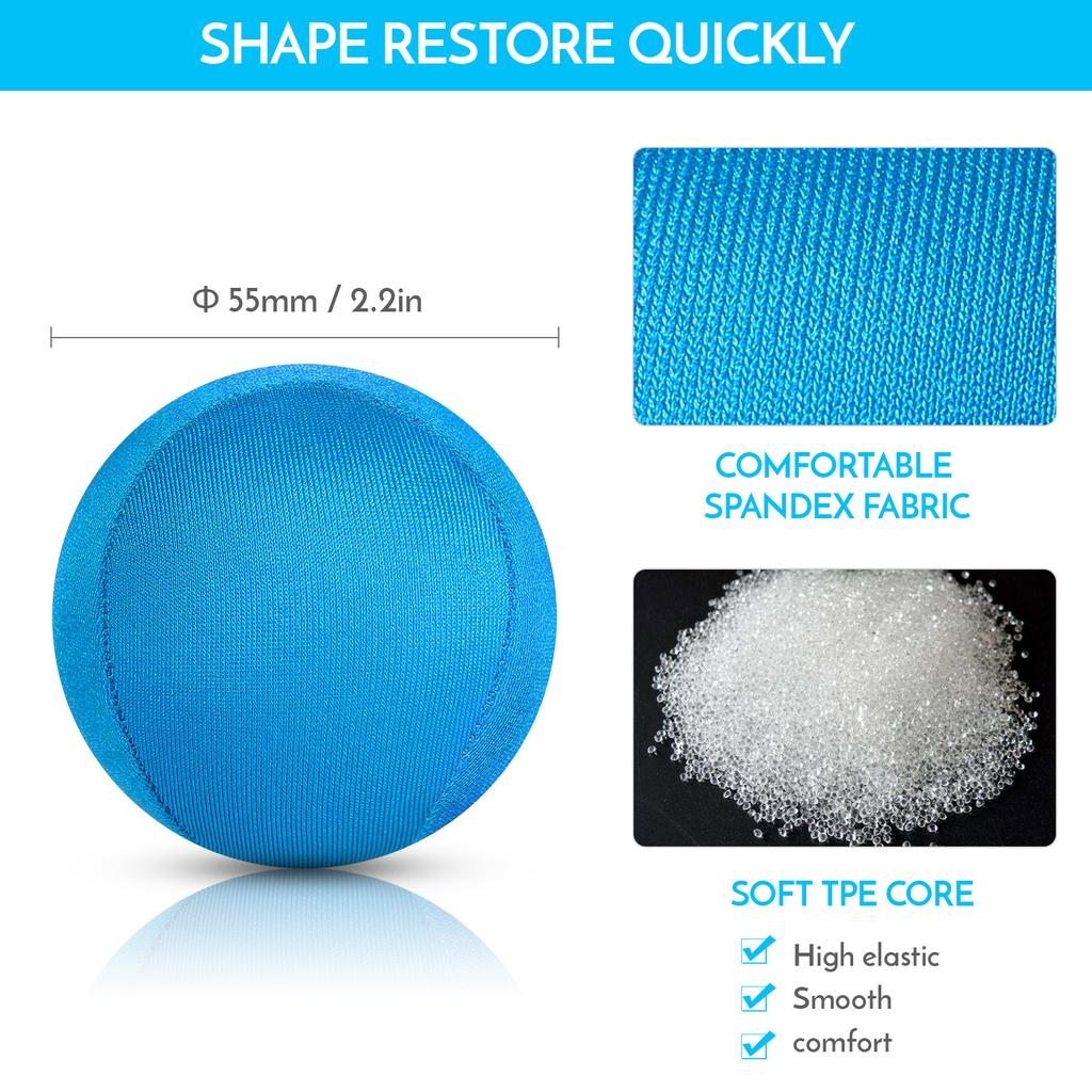 3pcs Hand Trainer Balls Finger Trainer Ball for Stress Relief Strength Training