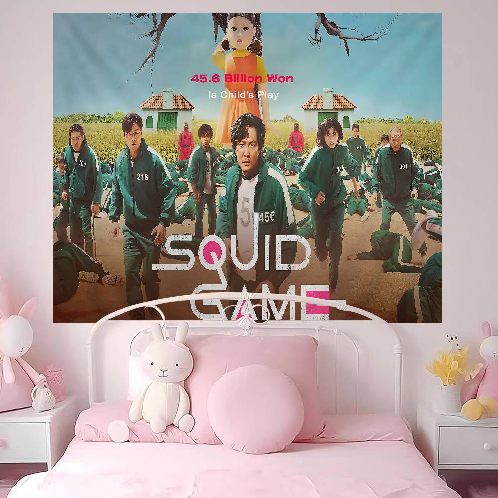 TV Game SSquids Anime Tapestry Art Science Fiction Room Home Decor Wall Art Decor
