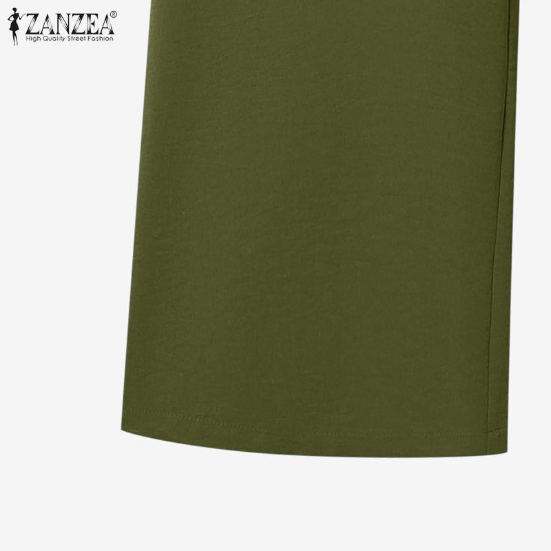 ZANZEA Women Sleeveless Tank Tops and Pants Summer Two Piece Suit Sets