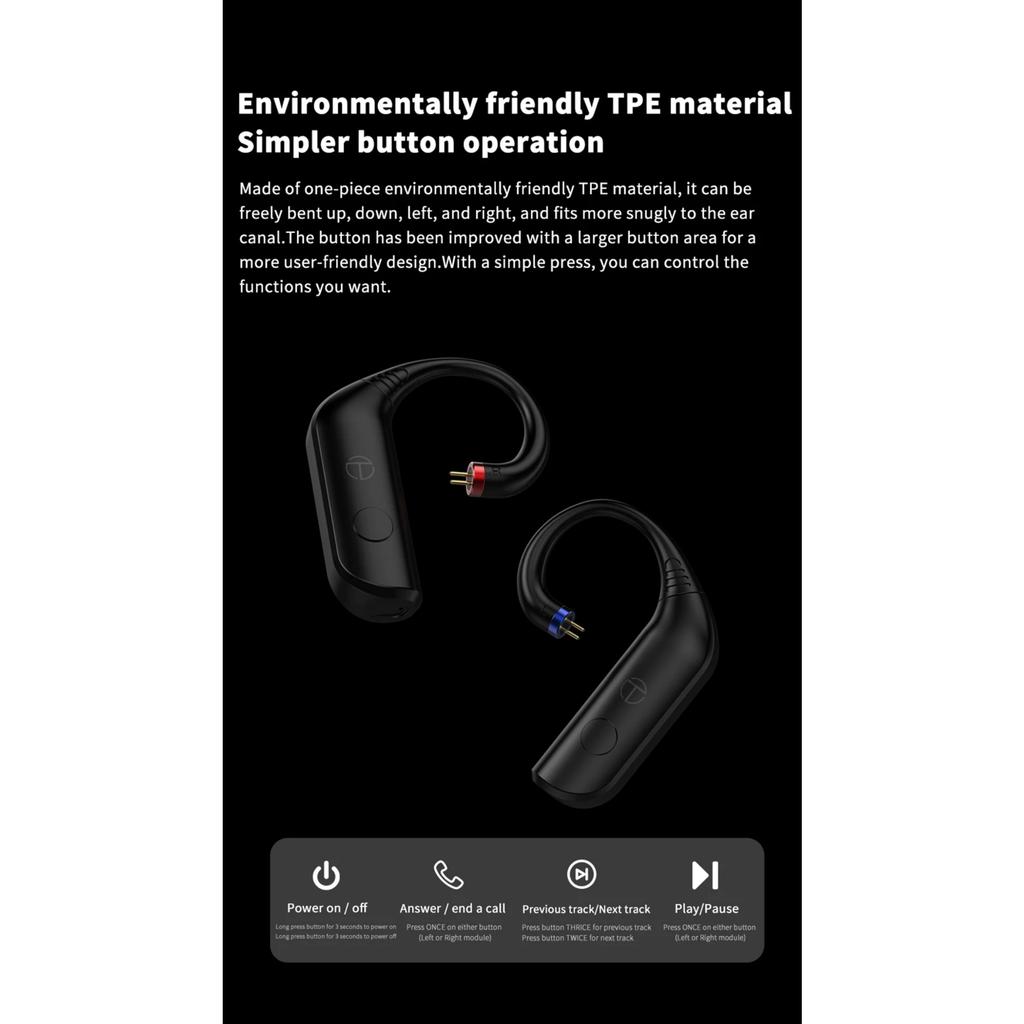 TRN BT20PRO Wireless Bluetooth 5.3 HIFI Earphones Module Upgrade Cable Replaceable for Air Pods Conch 0.75 0.78 Mmcx 2pinsqdc