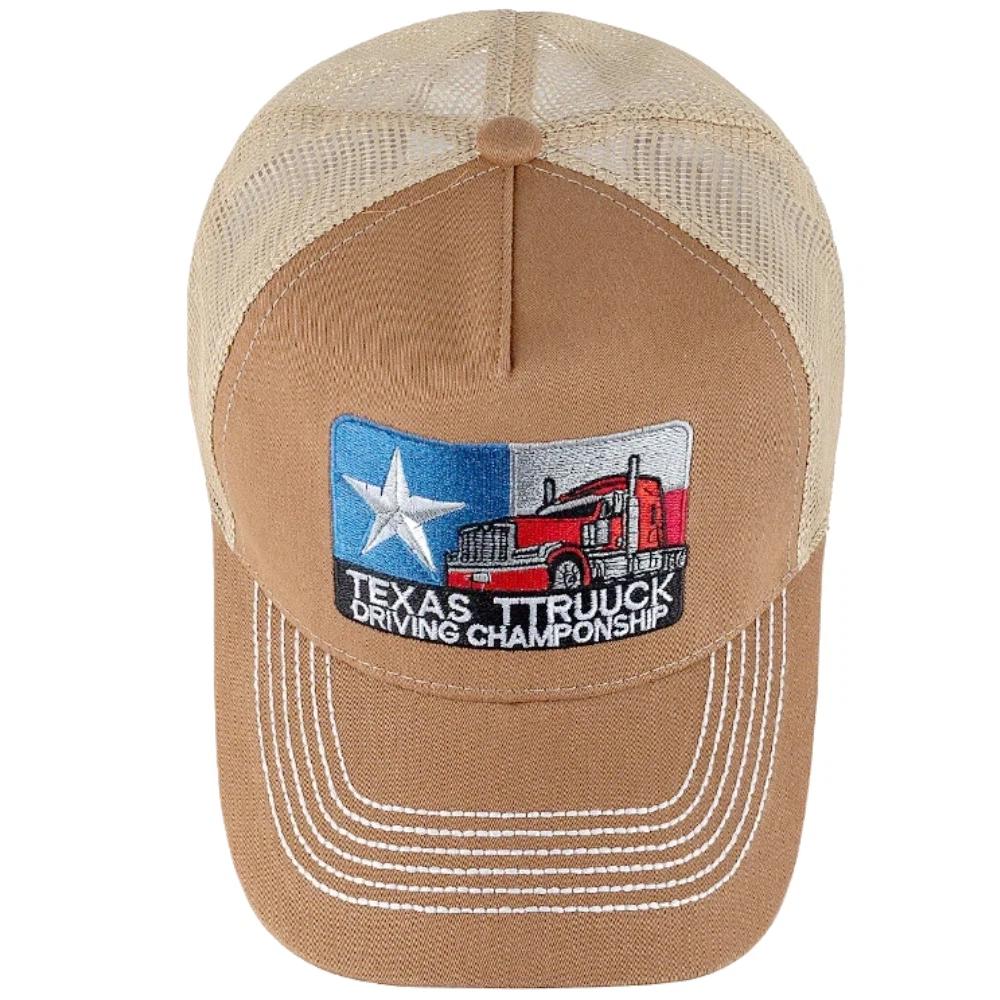 Unisex Baseball Cap Texas Embroidered Stitching Stitched Trucker Hat Mesh Hat Cap For Men Women Breathable Streetwear Summer Outdoor Trucker Cap