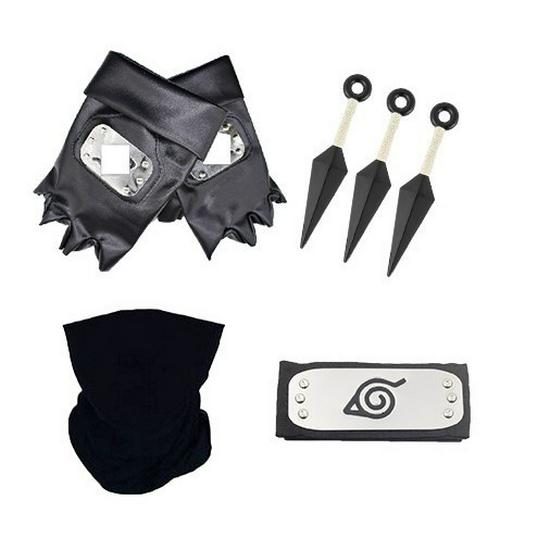 Доступный: Маска Какаши, Кунаи и сюрикены Наруто, Набор повязки Конохи