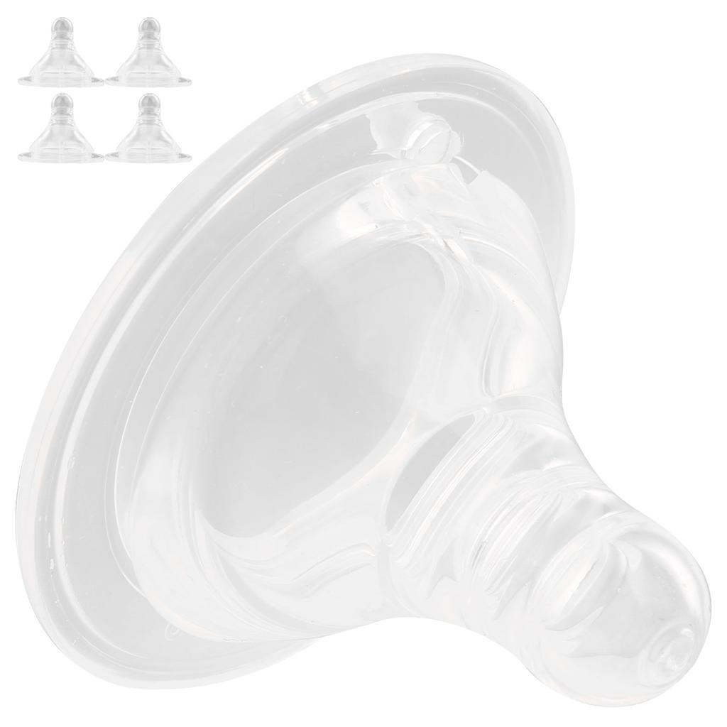 Детский набор сосок жидкий силикон мягкий младенец пустышка соска бутылочка для кормления аксессуар(4 х Соска 1 х