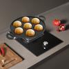 7-Hole Party Cake Pan, Large Aperture Takoyaki Maker, Round Egg Waffle Mold, Non-Stick Coating, Baker Tool for Bubble Pancake