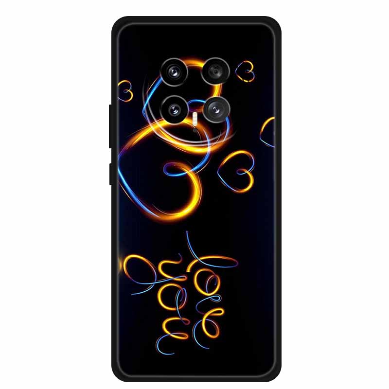 Защитный чехол для мобильного телефона For Honor Magic8 5G, с цветочным рисунком, мягкий, черный силикон, задняя крышка для Honor Magic 8 2025, чехол Funda