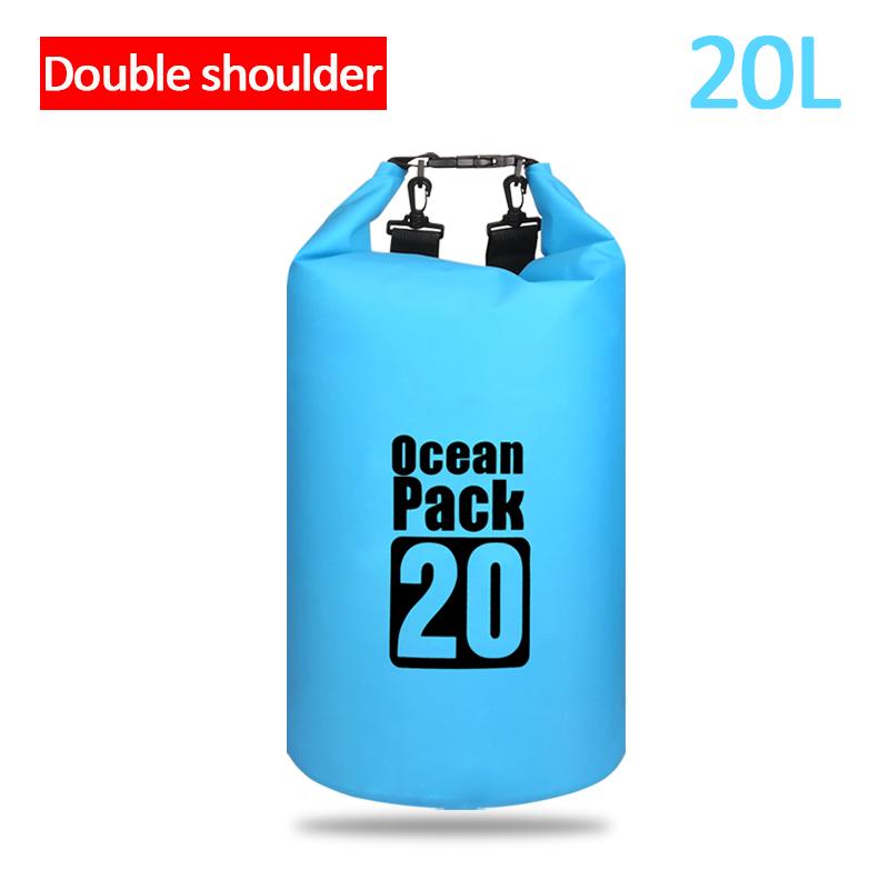 500D Waterproof Swimming Bag Dry Sack 2/5/10/15/20/30L Waterproof Floating Dry Gear Bags For Boating Fishing Rafting Swimming
