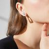 European and American Sterling Silver Stud Earrings Fashion S925 Sterling Silver Earrings Fashion Oval Zircon 925 Silver Stud Earrings