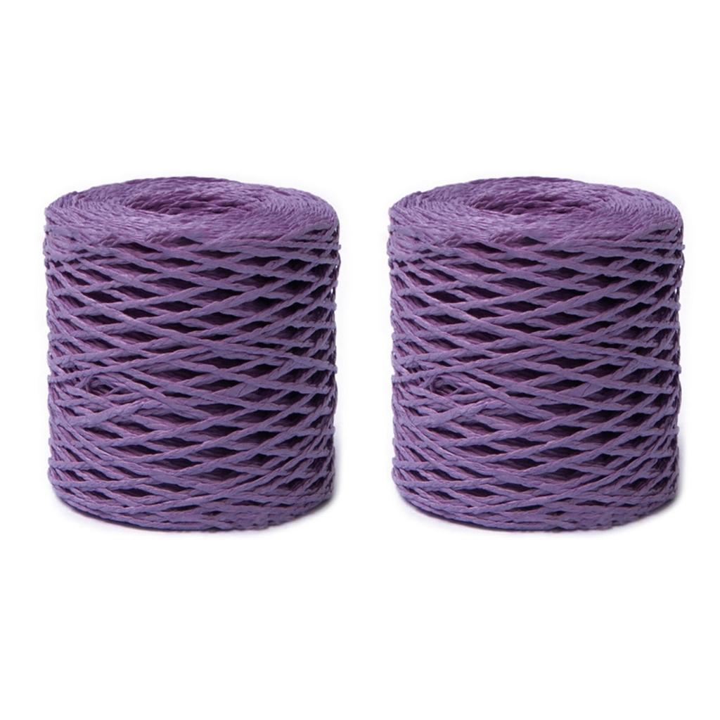 Raffia Straw Yarn DIY Knitting Material for Women Girls Cotton Raffia Yarn Crochet Summer Sun Hat Yarn Seabeach Bag Yarn