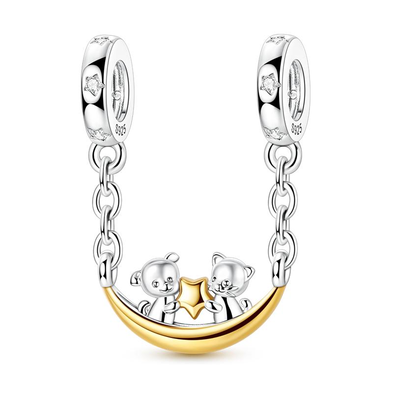 Серия Gold DIY Шармы Бусина Оригинальная Медь Инкрустированная Цирконием Подвески Солнце Леопард Подходят для Браслета Ювелирный Подарок Маркировка