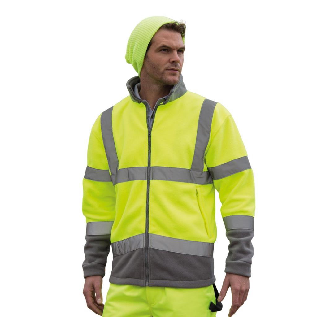 Result Mens Hi-Vis Microfleece Safety Jacket