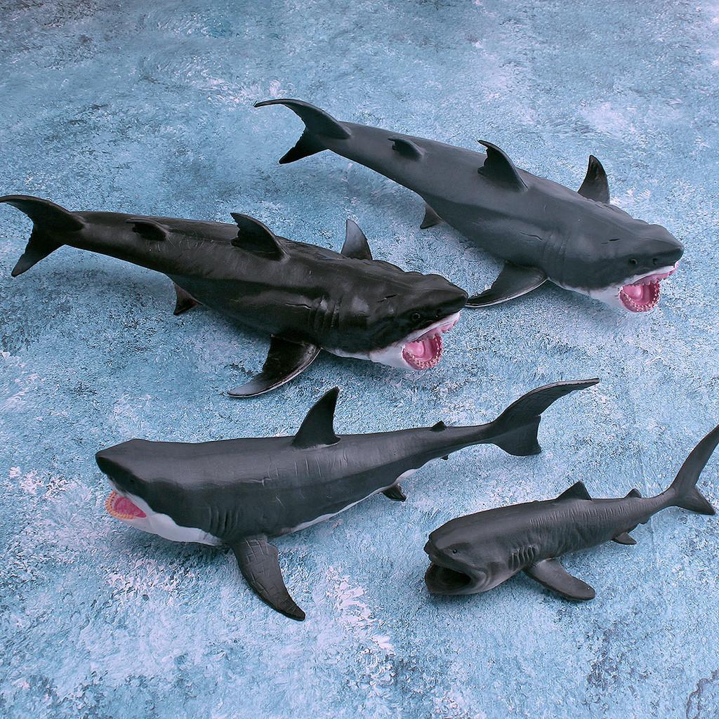 Детская модель морского животного из ПВХ с реалистичным дизайном акулы для образовательных игр и декора
