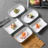 White Melamine Main Dinner Plate Western Steak Tray Rectangle Imitation Porcelain Dessert Snack Dishes Restaurant Tableware