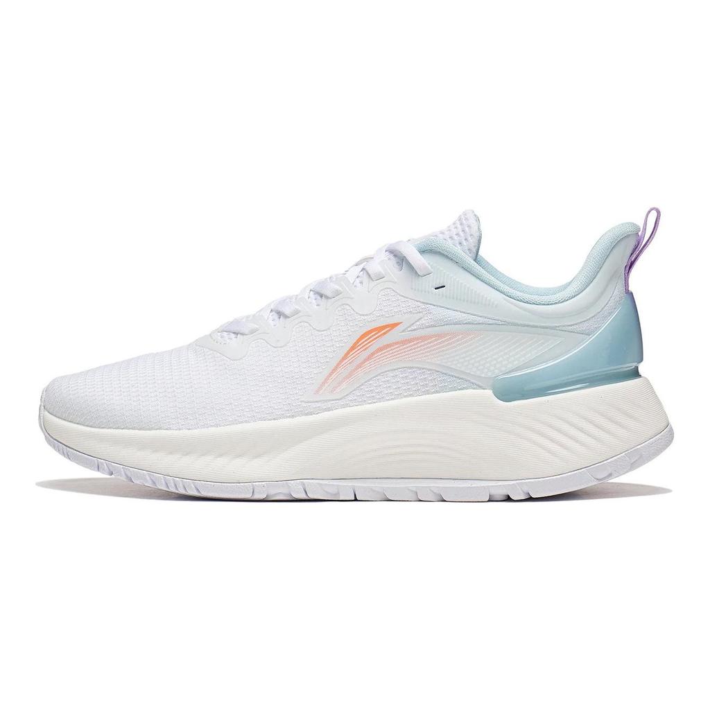 Li Ning Element удобные повседневные нескользящие износостойкие дышащие низкие кроссовки для бега женские кроссовки белые синие ARHT006-11