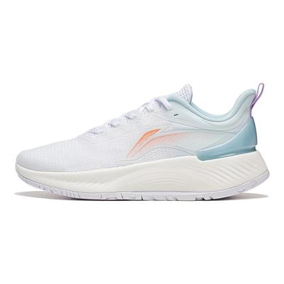 Li Ning Element удобные повседневные нескользящие износостойкие дышащие низкие кроссовки для бега женские кроссовки белые синие ARHT006-11
