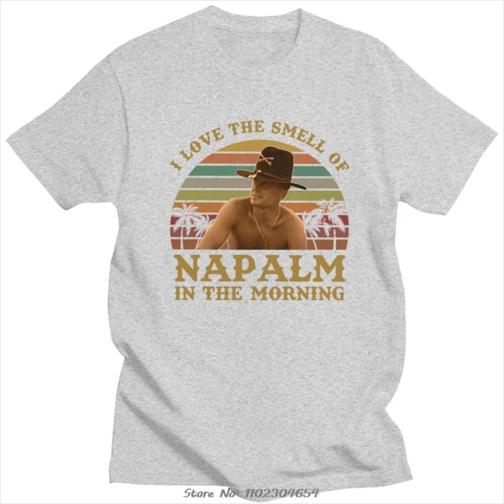 Винтажная футболка I Love The Smell Of Napalm In The Morning Футболка мужская с коротким рукавом хлопковая футболка Apocalypse Now Футболка Bill Kilgore
