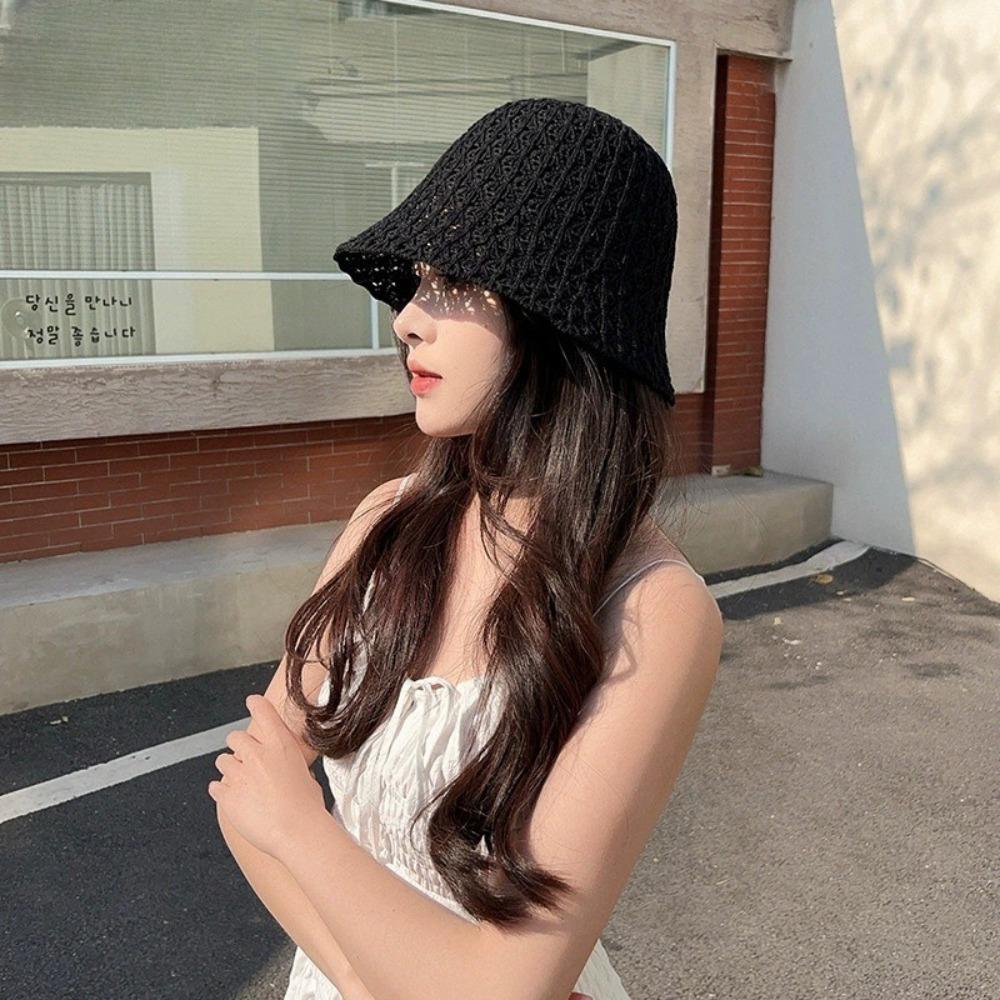 Кружевная шляпа-ведро с защитой от ультрафиолета, рыболовная шляпа, новая солнцезащитная шляпа для женщин