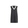 Originals Solid Color V-Neck Sports Casual Midi Sleeveless Dress Women Dresses Black IS5262