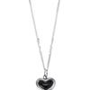FINDELISE 925 Onyx Heart Necklace