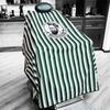 Adult Barber Waterproof Haircut Hairdressing Gown Wrap Salon Cape Striped Pattern Apron
