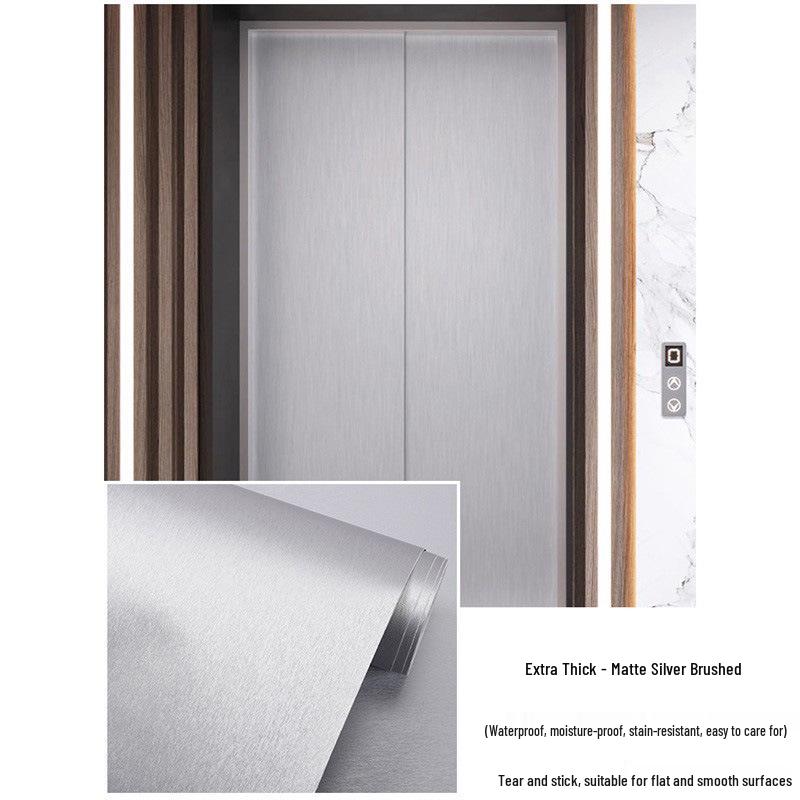 Самоклеящаяся наклейка из матового серебра для реновации и украшения бытовой техники