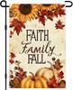 Faith Family Fall Garden Ag 12x18 Inch Double Sided Ag Autumn Maple Leaf Outdoor Yard Decoration House Banner Porch Lawn