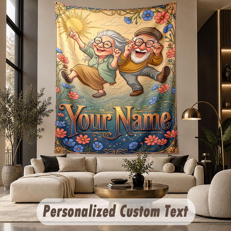 Valentine Love (14) Theme Custom Tapestry Personalized Custom Name Text Wall Hanging Tapestry Home Decor Background Cloth
