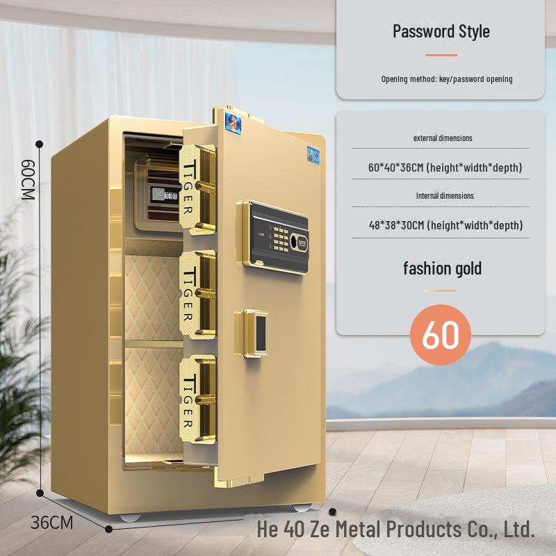 Tiger Brand All-Steel Fingerprint Safe for Home/Office - Anti-Theft Small Safe Deposit Box